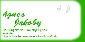 agnes jakoby business card