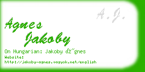 agnes jakoby business card